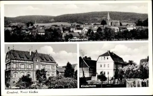 Ak Londorf Rabenau in Hessen, Gesamtansicht, Schule, Kinderheim