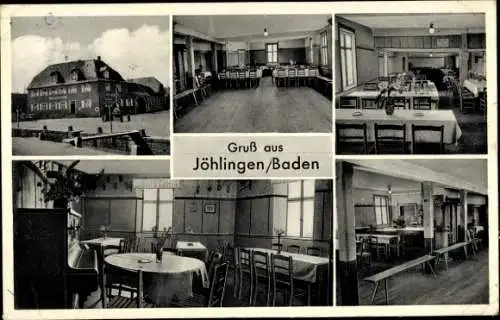 Ak Jöhlingen Walzbachtal Baden, Gasthof zum Badischen Hof, Gasträume, Klavier, Inh. K. Jos. Specht