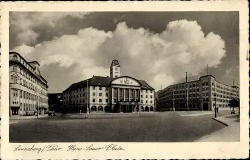 Ak Sonneberg in Thüringen, Hans Sauer Platz