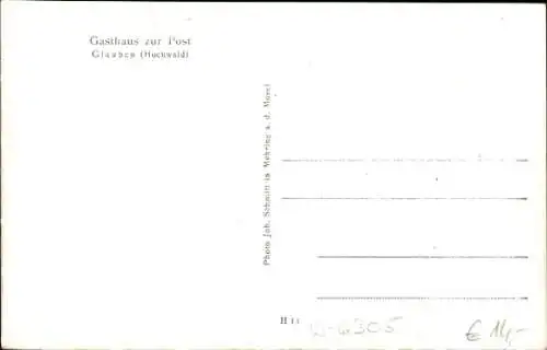 Ak Beuren Hochwald im Hunsrück, Panorama, Gasthaus zur Post, Glauben, Hockerstein