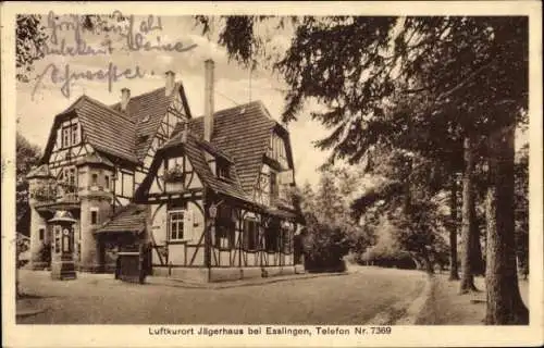 Ak Esslingen am Neckar, Jägerhaus, Fachwerkhaus