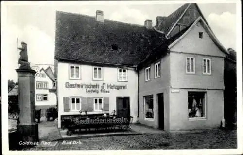 Ak Bad Orb im Spessart Hessen, Gasthof Goldnes Rad