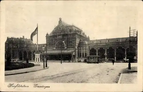 Ak Groningen Niederlande, Hauptbahnhof