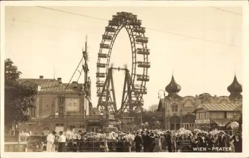 Foto Ak Wien 2 Leopoldstadt, Prater, Riesenrad