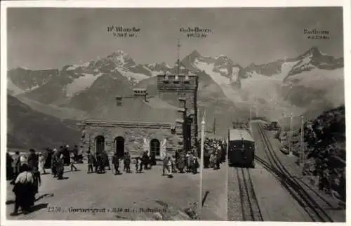 Ak Zermatt Kanton Wallis, Gornergrat, Bahnhof