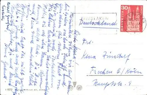 Ak Aeschi bei Spiez Kanton Bern, Niesen, Thunersee, Motorschiff Stadt Bern