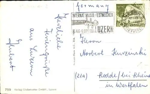 Ak Luzern Stadt Schweiz, Fliegeraufnahme, Rigi