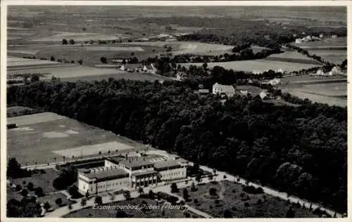 Ak Bad Düben an der Mulde Sachsen, Fliegeraufnahme, Eisenmoorbad, Blick auf Ortschaft und Umgebung