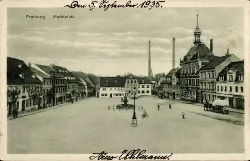 Ak Frohburg in Sachsen, Marktplatz