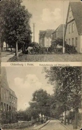 Ak Oldenburg in Holstein, Hoheluftstraße, Privatschule