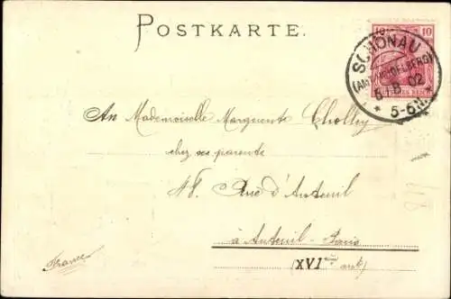 Präge Wappen Litho Koblenz in Rheinland Pfalz, Totalansicht