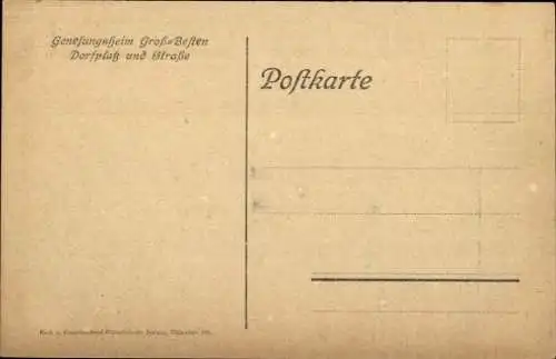 Ak Groß Besten Bestensee in Brandenburg, Genesungsheim, Dorfplatz, Straße
