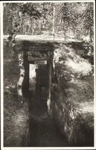 Ak Vahrenheide Hannover, Feldstellung in der Vahrenwalder Heide, Brunnen