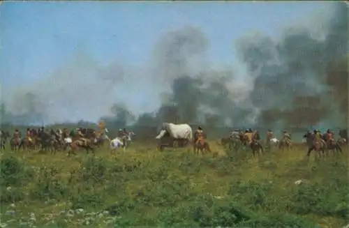 Sammelbild Karl May, Filmszene Winnetou III, Unter Geiern, Nr. 171, schweres Feuergefecht