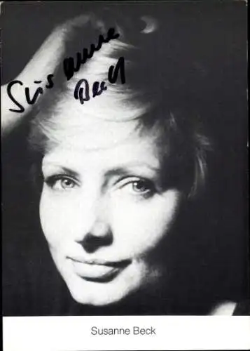 Ak Schauspielerin Susanne Beck, Portrait, Autogramm