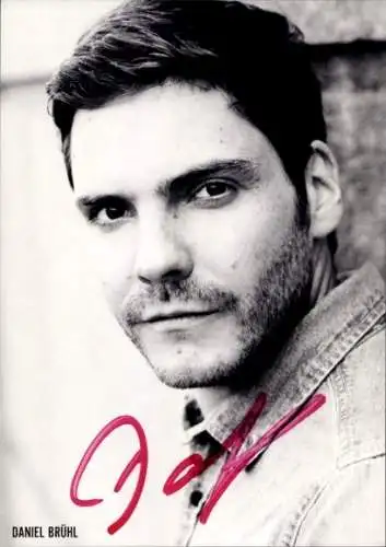 Ak Schauspieler Daniel Brühl, Portrait, Autogramm