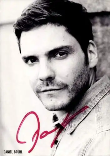 Ak Schauspieler Daniel Brühl, Portrait, Autogramm