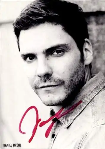 Ak Schauspieler Daniel Brühl, Portrait, Autogramm