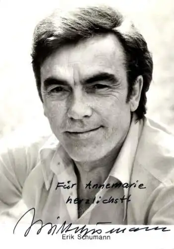 Ak Schauspieler Erik Schumann, Portrait, Autogramm
