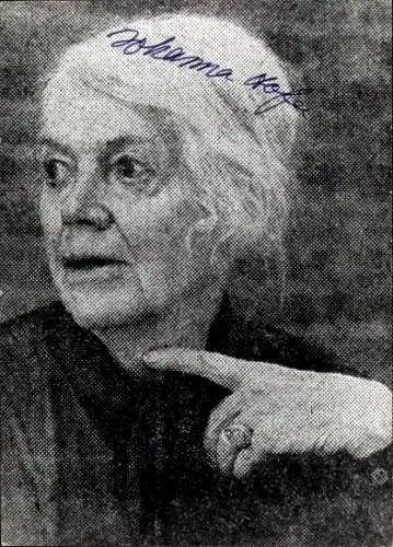 Ak Schauspielerin Johanna Hofer, Portrait, Autogramm