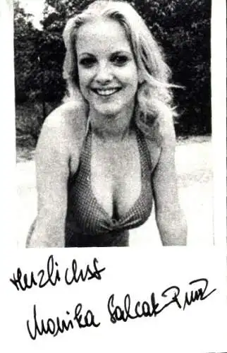 Ak Schauspielerin Monika Salcak-Prinz, Portrait, Autogramm