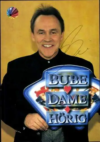 Ak Schauspieler Emar Hörig, Portrait, Autogramm, Bube Dame Hörig, SAT1