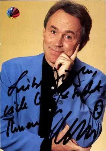 Ak Schauspieler Emar Hörig, Portrait, Autogramm, Bube Dame Hörig, SAT1