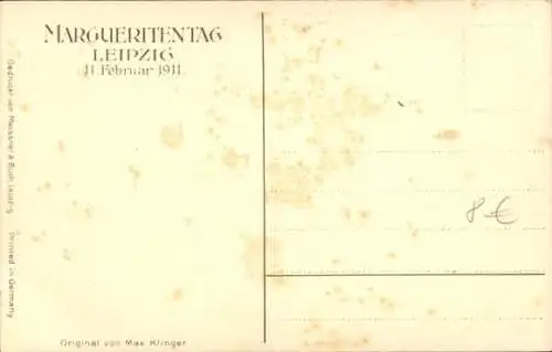 Künstler Ak Klinger, Max, Leipzig in Sachsen, Margueritentag 1911, Meissner & Buch