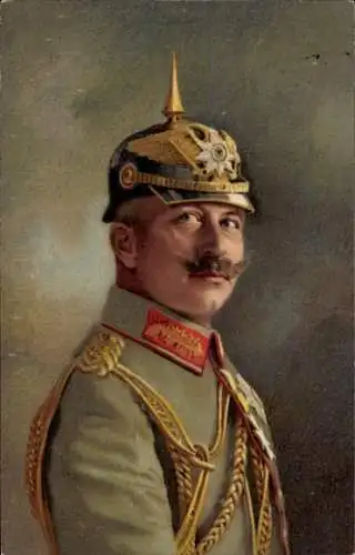 Ak Kaiser Wilhelm II., Pickelhaube