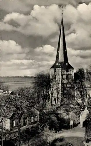 Ak Blexen Nordenham in Oldenburg, Evangelische Kirche