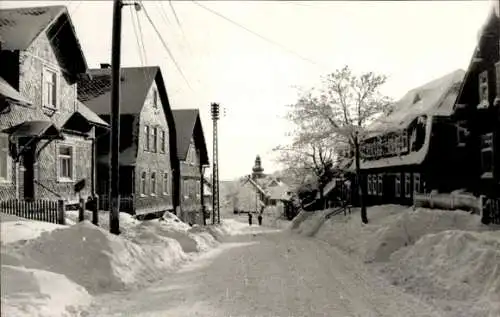 Ak Frauenwald am Rennsteig Ilmenau in Thüringen, Ort im Winter