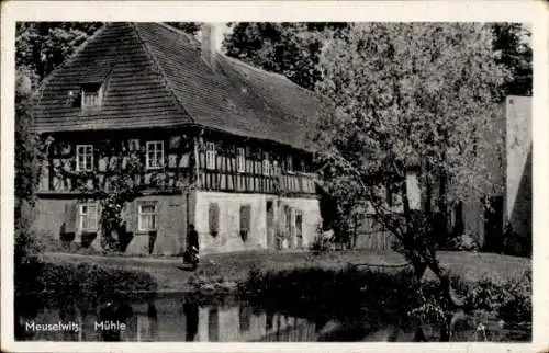 Ak Meuselwitz in Thüringen, Mühle, Fachwerk