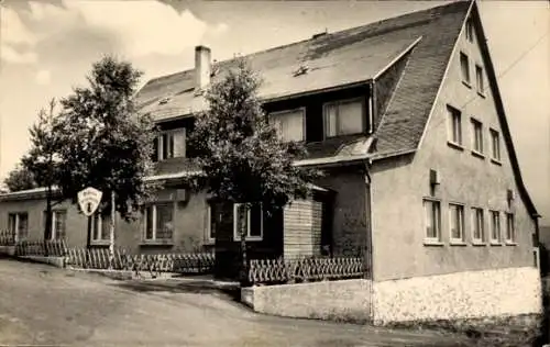 Ak Schmiedefeld am Rennsteig Suhl Thüringen, Hotel Schöne Aussicht