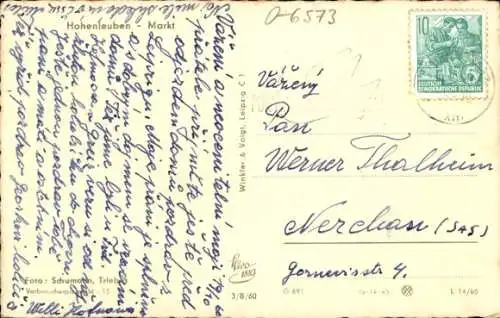 Ak Hohenleuben in Thüringen, Markt