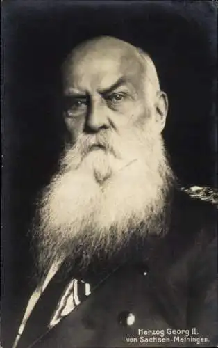 Ak Herzog Georg II von Sachsen Meiningen, Portrait