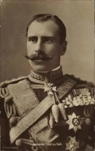 Ak Alexander Cambridge, 1. Earl of Athlone, Fürst zu Teck, Portrait in Uniform