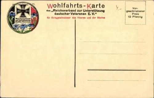 Ak Carl Eduard, Herzog von Sachsen Coburg und Gotha, Husar, Uniform, Orden, Wohlfahrtskarte