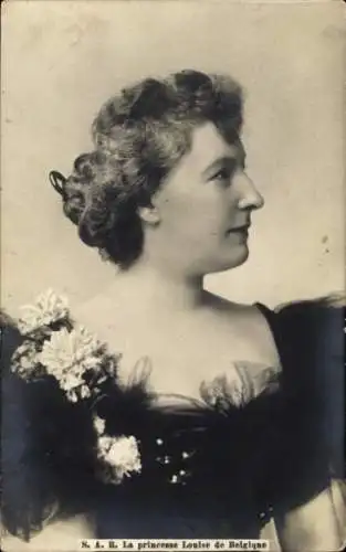 Ak Prinzessin Louise von Belgien, Portrait, Ehefrau Philipp von Sachsen-Coburg und Gotha