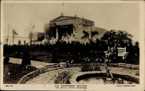 Ak London City England, British Empire Exhibition 1924, HM Government Building