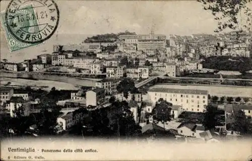 Ak Ventimiglia Liguria, Panorama della citta antica, Altstadt