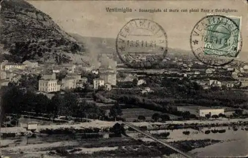 Ak Ventimiglia Liguria, Passeggiata al mare con piani Asse a Bordighera