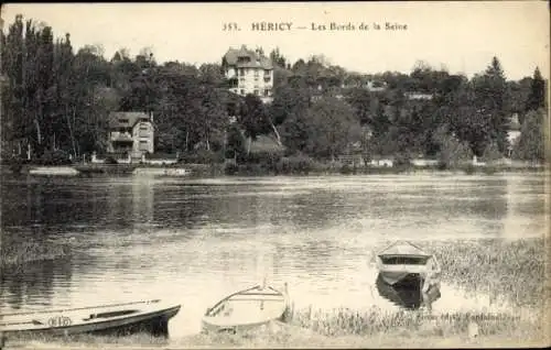 Ak Héricy Seine et Marne, Die Ufer der Seine