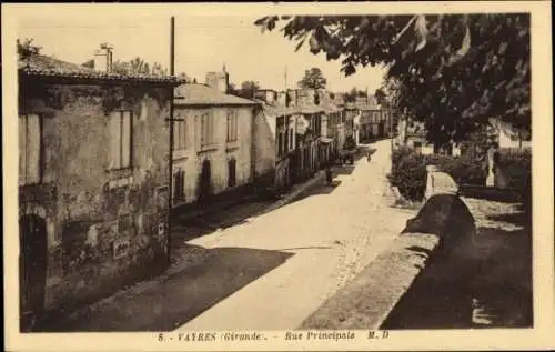 Ak Vayres Gironde, Rue Principale