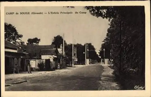 Ak Sougé Gironde, Haupteingang zum Camp