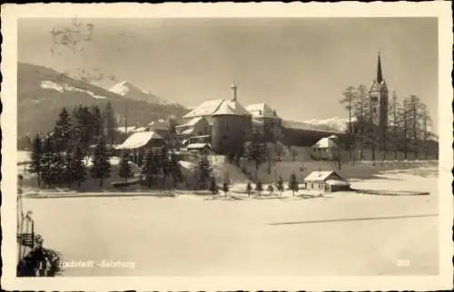 Ak Radstadt in Salzburg, Teilansicht, Wintermotiv