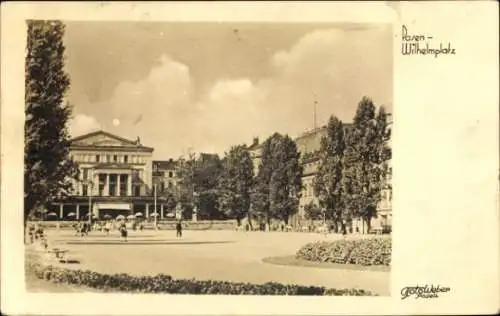 Ak Poznań Posen, Wilhelmplatz