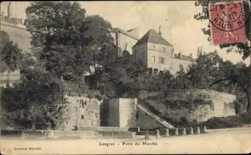 Ak Langres Haute Marne, Porte du Marché