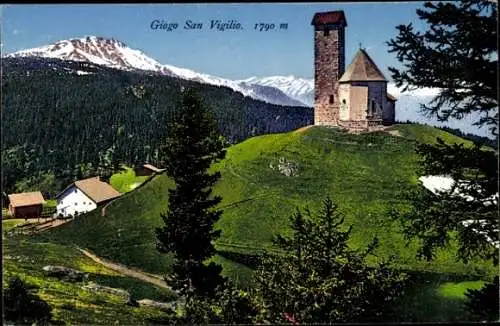 Ak Giogo San Vigilio Lago di Garda Veneto, Kapelle