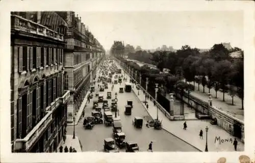 Ak Paris I Louvre, Rue de Rivoli, die kleinen Gemälde