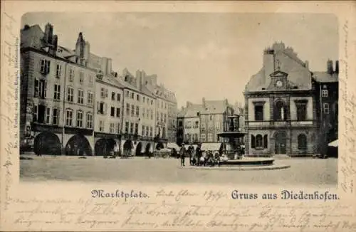 Ak Thionville Diedenhofen Lothringen Mosel, Marktplatz